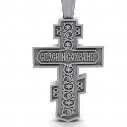 Крест православный эксклюзивный односплавный без камней в классическом стиле.  Вес - от 5 г.