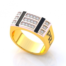 Кольцо Prada эксклюзивное двухсплавные с бриллиантами и гагатами в стиле арт - деко. Вес - около 8 г.