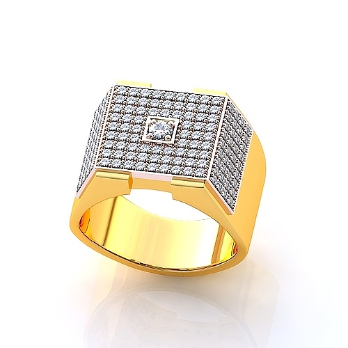 Кольцо эксклюзивное двухсплавное в стиле арт - деко с бриллиантами. Центральный камень - от 3.5 мм. Вес - от 10 г.