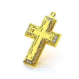 Крест православный эксклюзивный односплавный с бриллиантами в стиле рококо. Вес - от 5 г. 