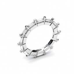 Кольцо эксклюзивное односплавное с бриллиантами огранки багет в стиле арт - деко. Вес - от 5 г.