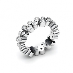 Кольцо эксклюзивное односплавное с бриллиантами в глухих кастах в стиле арт - деко. Вес - от 6 г.