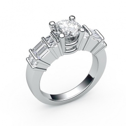 Кольцо эксклюзивное односплавное с крупным бриллиантом в центре в стиле арт - деко. Вес - от 6 г.